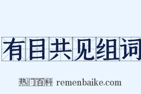 有目共见组词是什么意思的图片